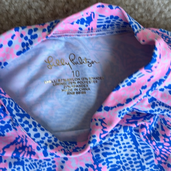 Lilly Pulitzer Girls Two Piece Swimsuit, Girl’s Size 10 - Picture 2 of 3